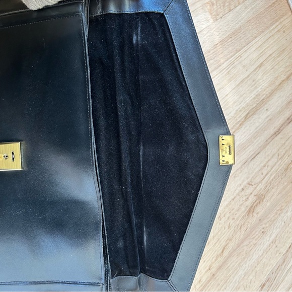 Vintage leather document holder/briefcase/shoulder bag - Picture 4 of 8